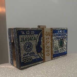 Crystal Money Clutch